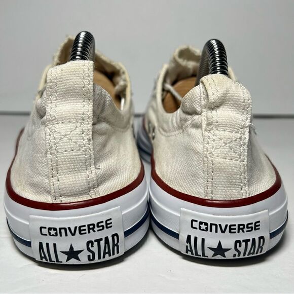 Converse Chuck Taylor All Star Womens Shoreline Cream Canvas Slip On Sneakers 8 - Picture 4 of 10
